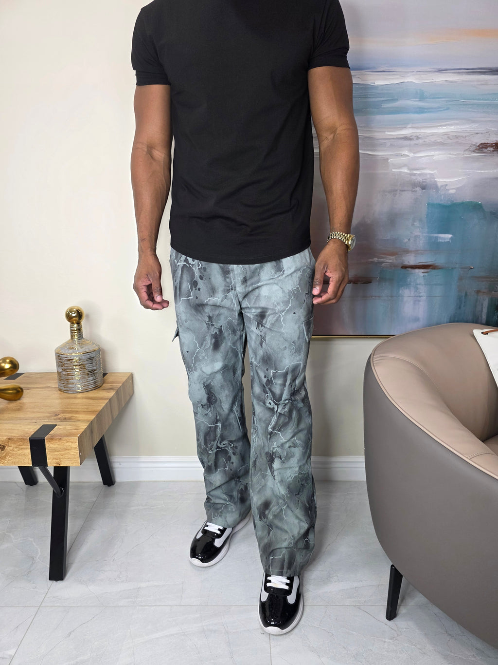 Camo grey long pants