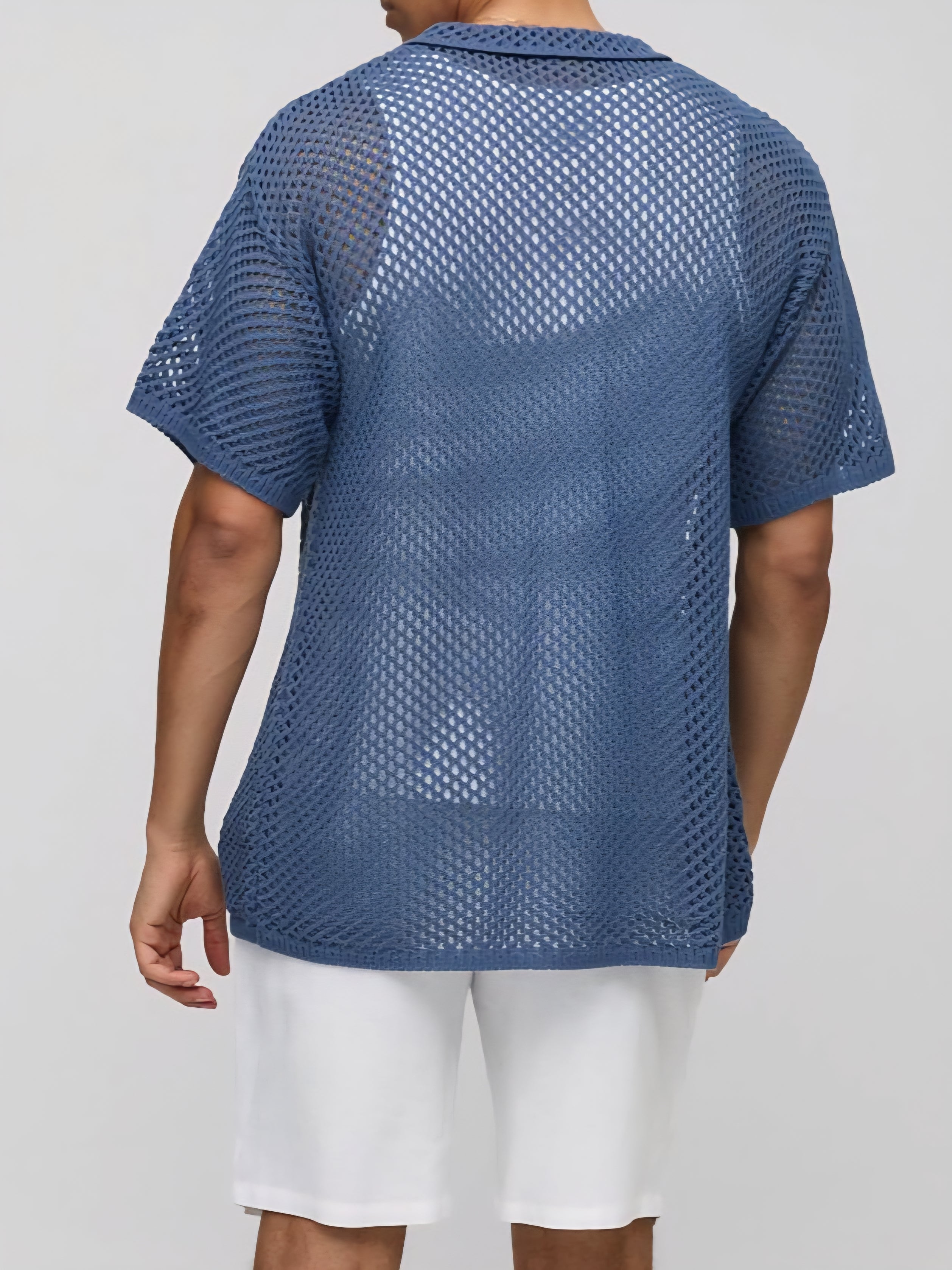 Boxy Knitted Shirt (blue)