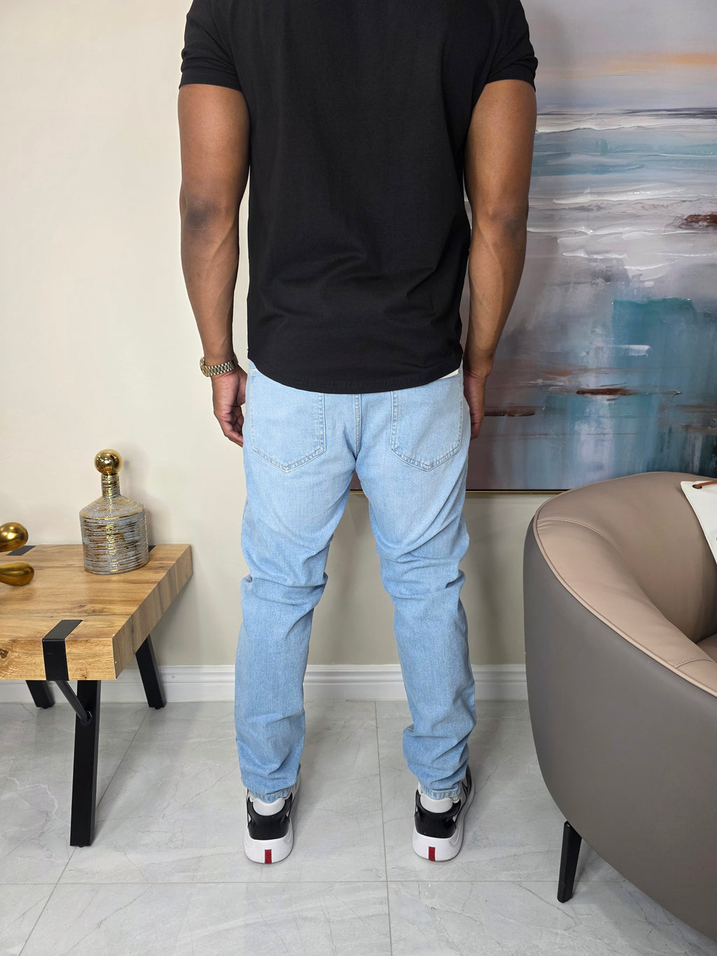 Distressed jeans