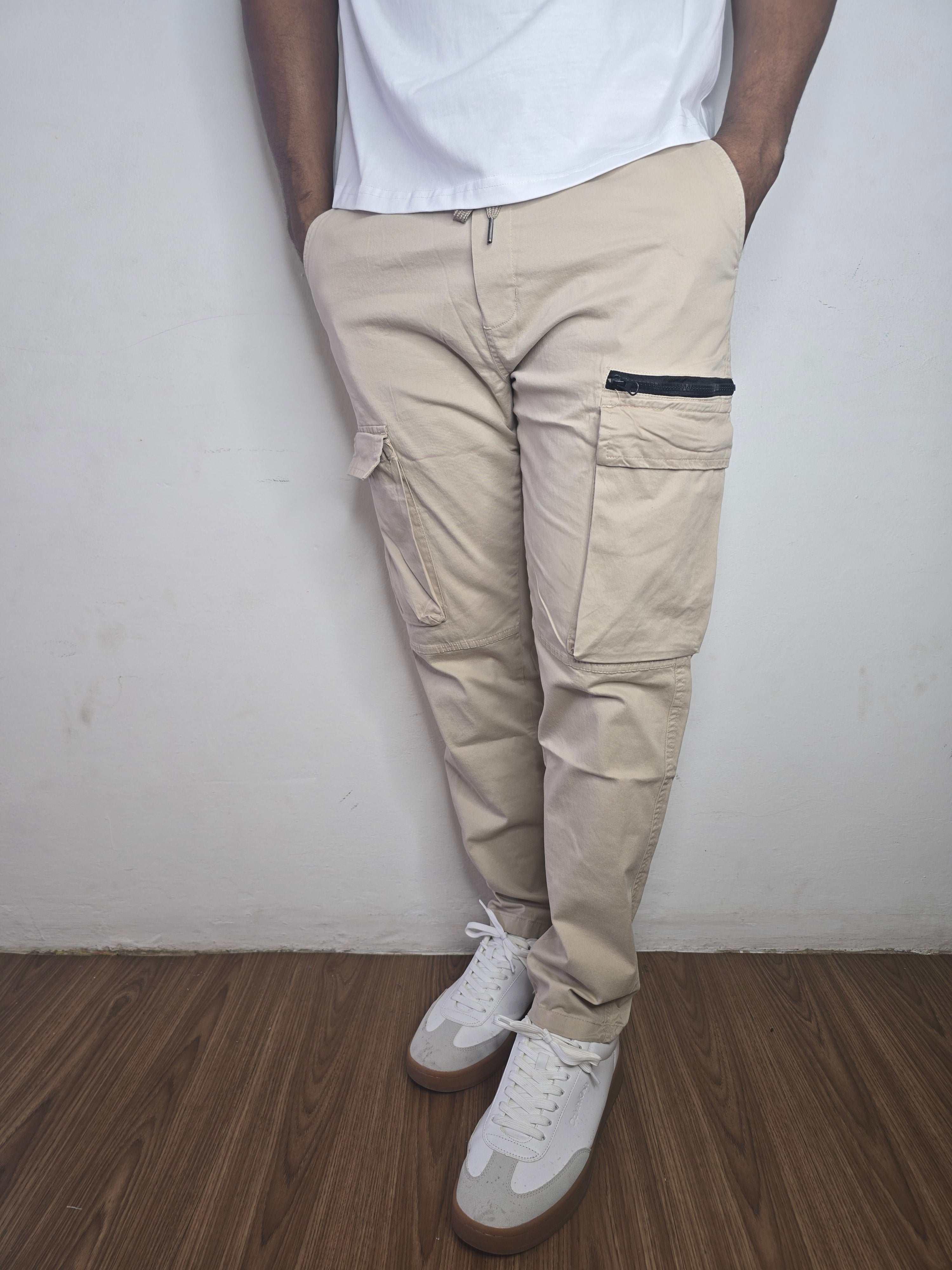 Cargo black zip Pants