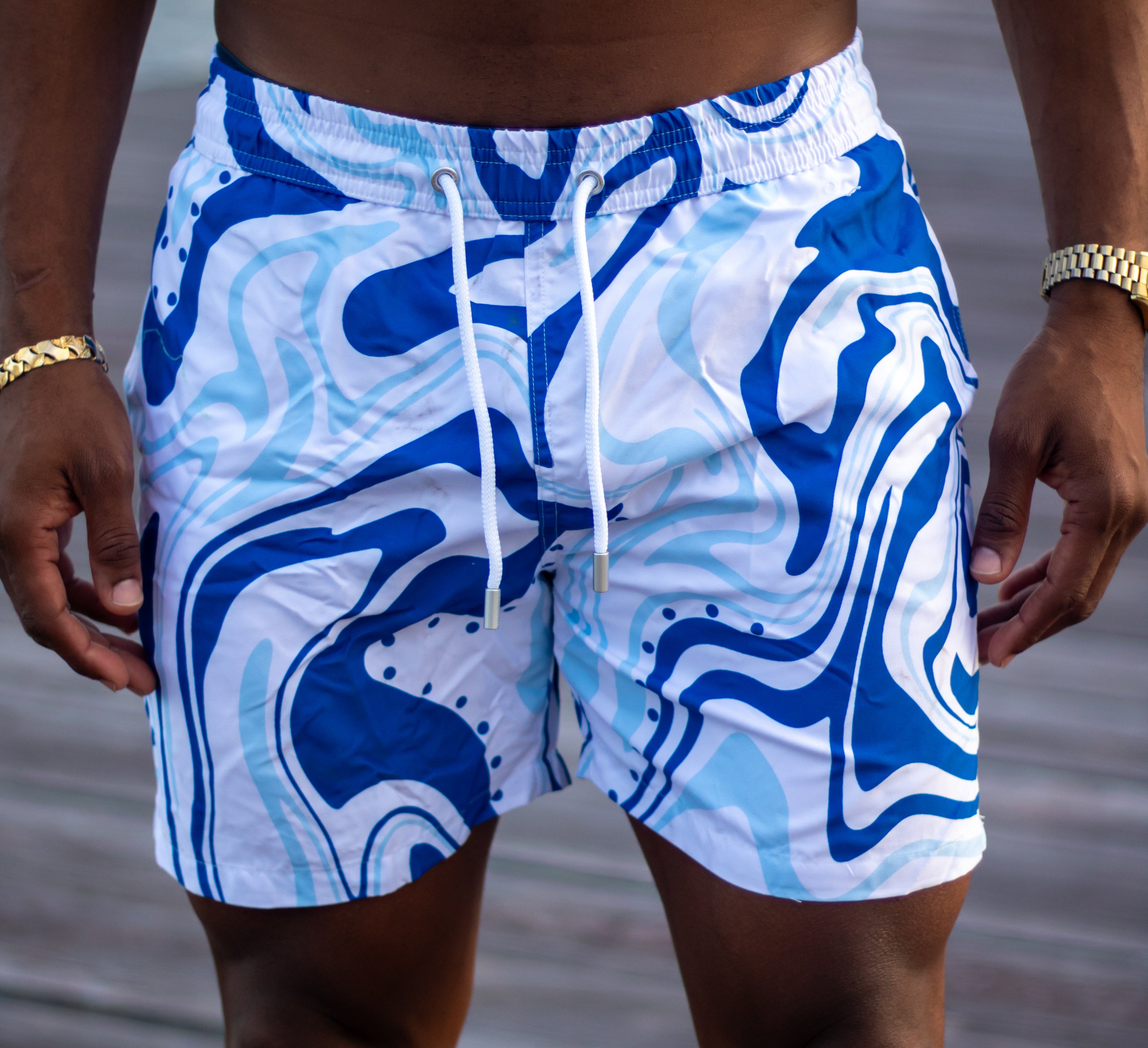 Graphic Shorts mable (blue&white)