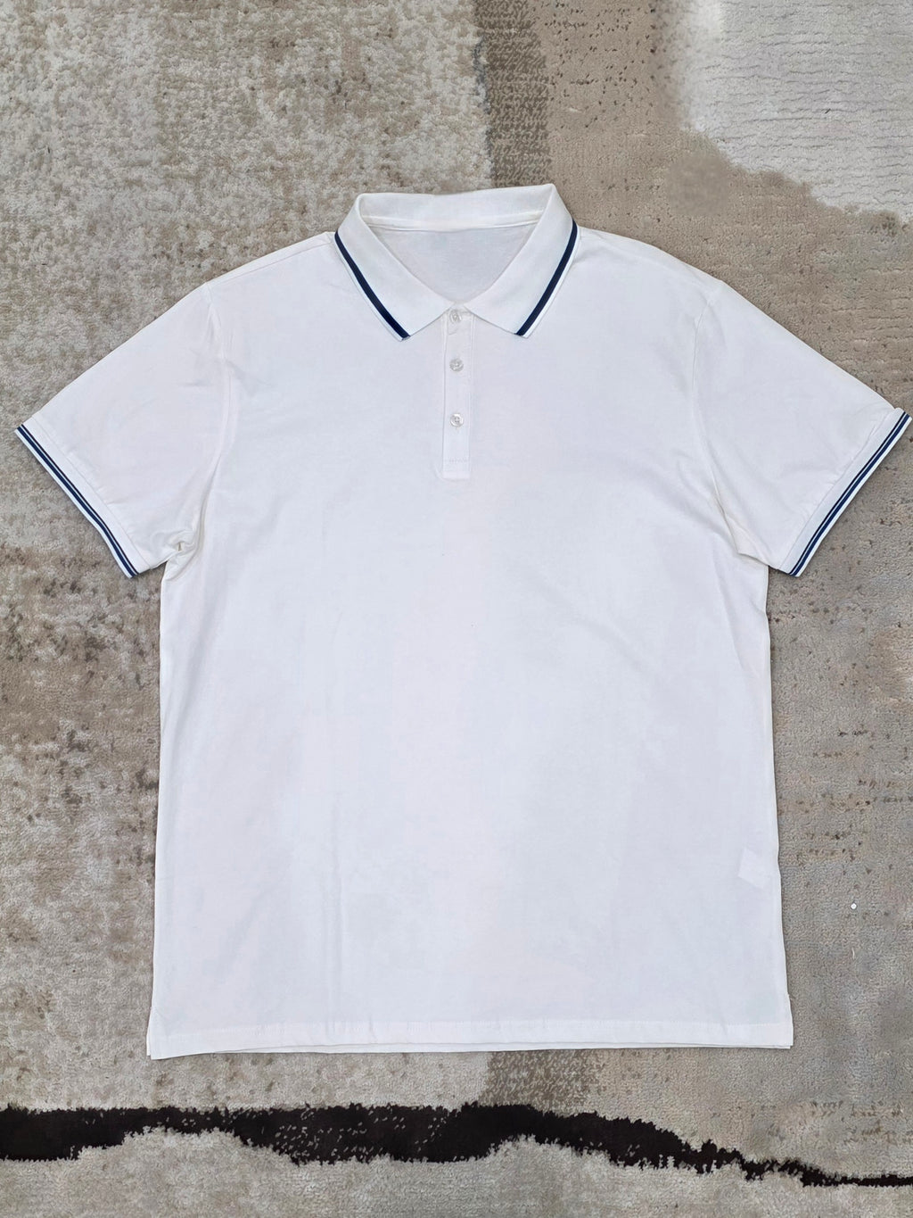 Stripe Colar detail Polo