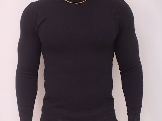 Turtle Neck Sweaters-(Black)