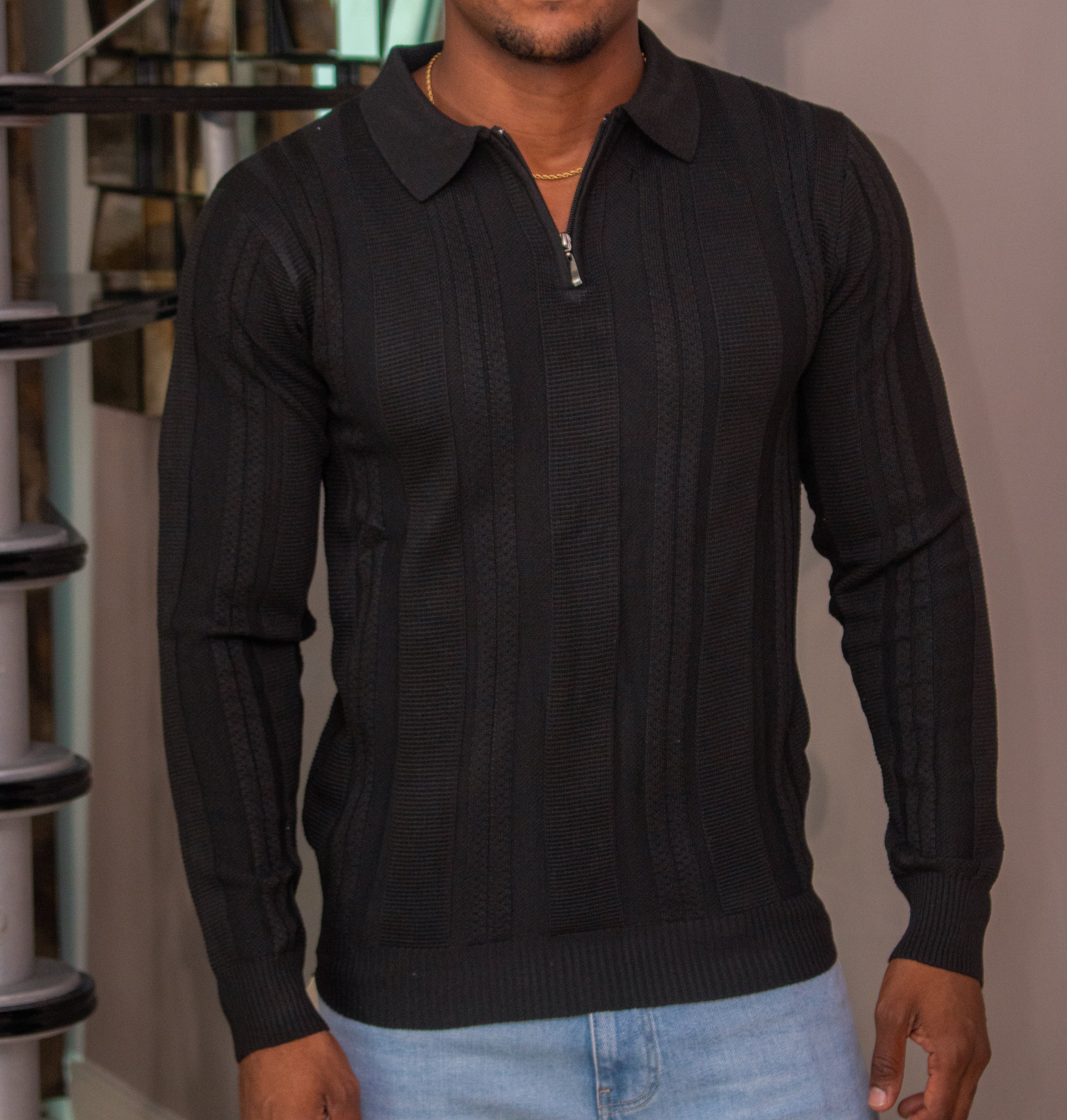Half Zip Polo sweater