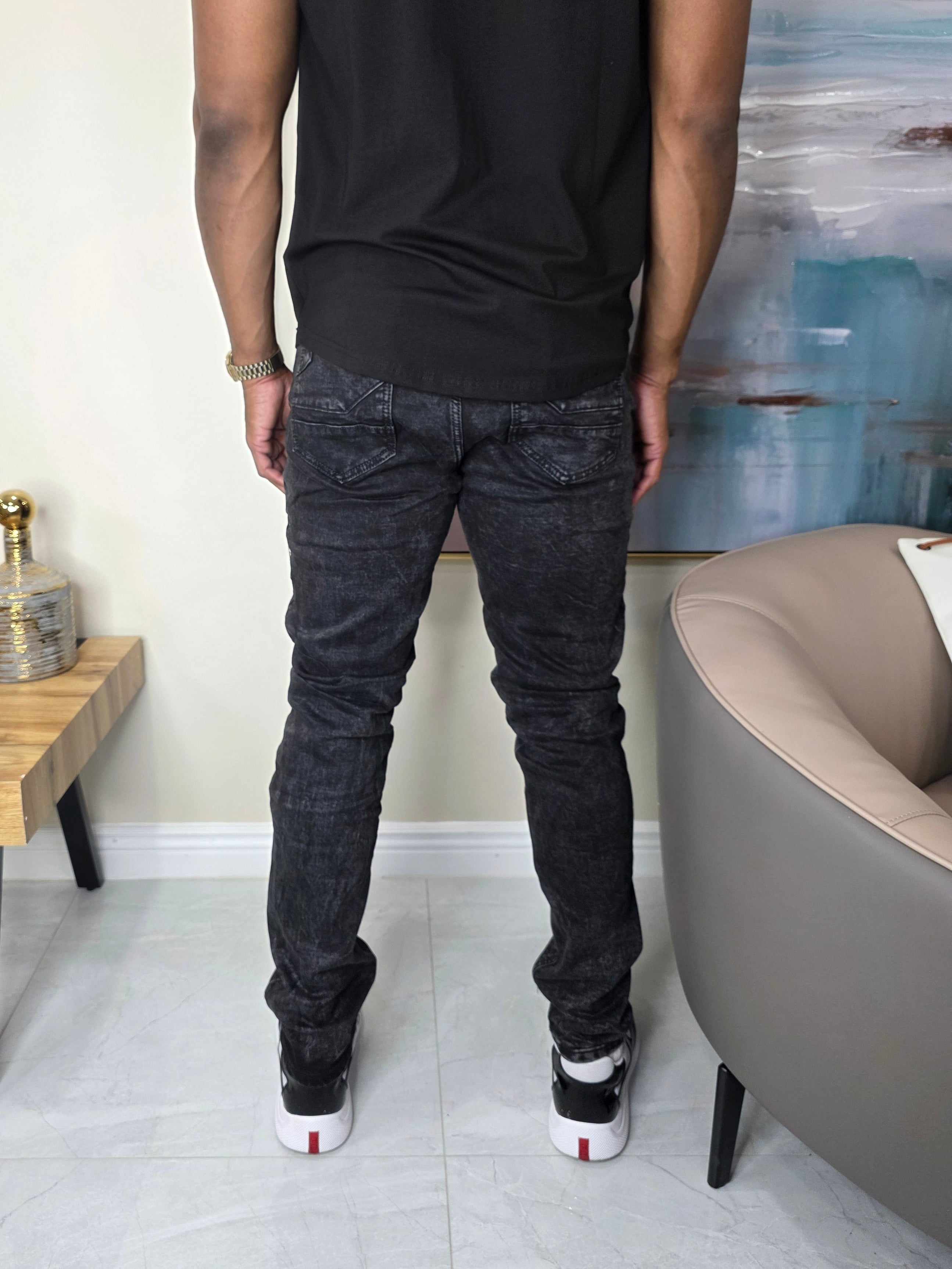 Stripe jeans fnk