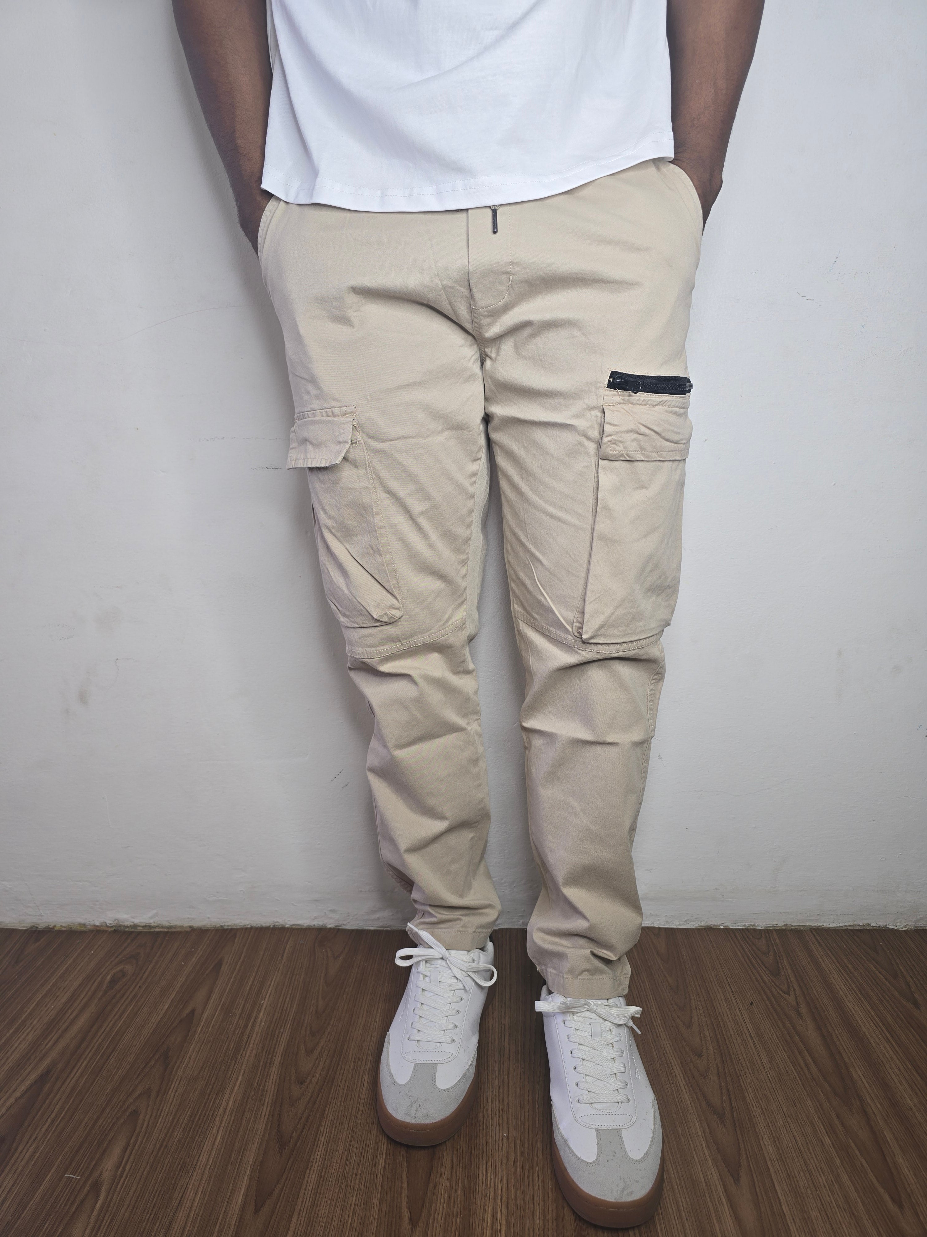 Cargo black zip Pants