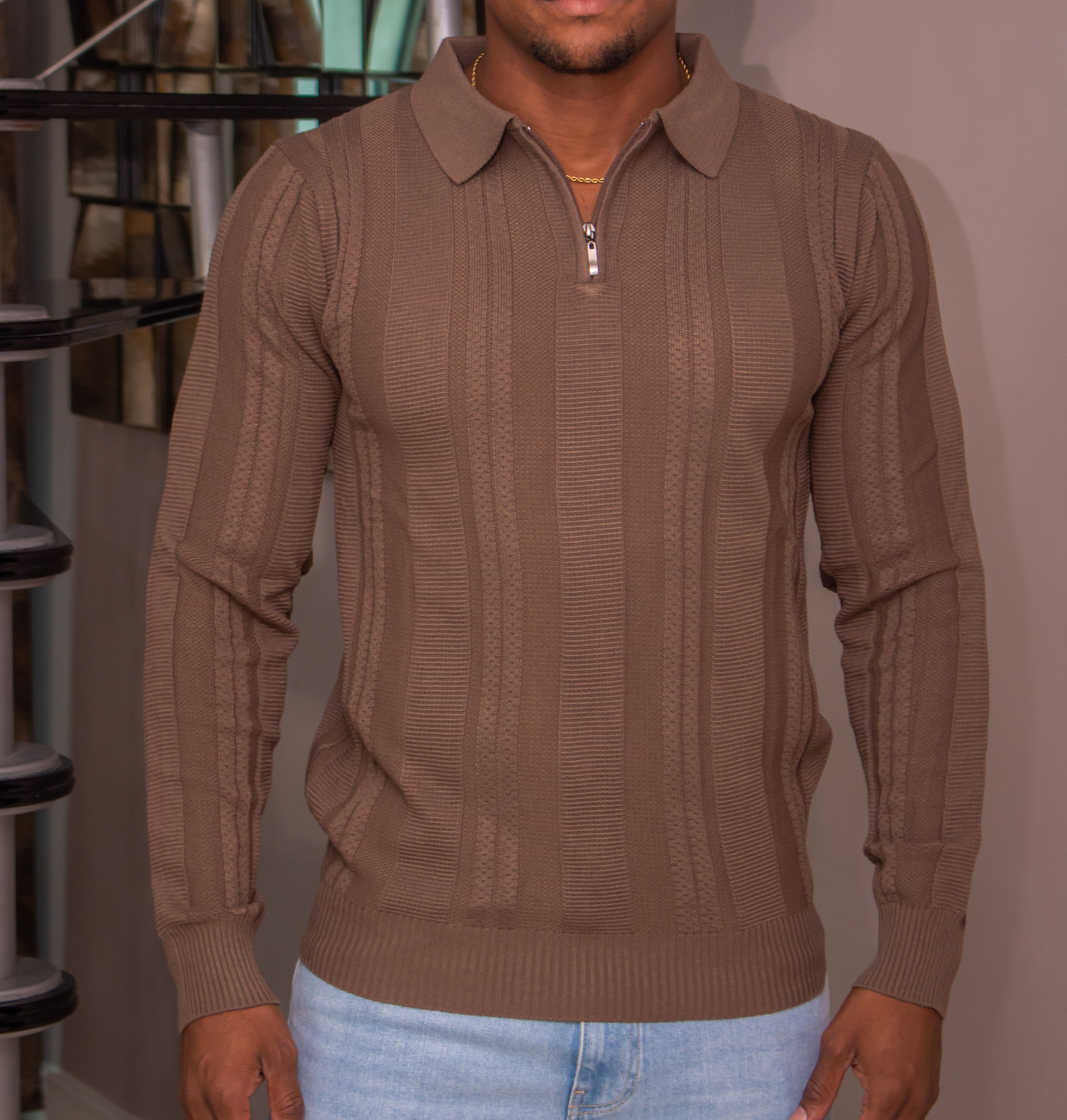 Half Zip Polo sweater
